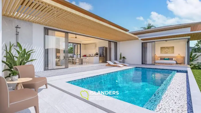 فيلا مكونة من طابق واحد و3 غرف نوم مع مسبح على بعد خمس دقائق بالسيارة من الشاطئ (بوفوت)