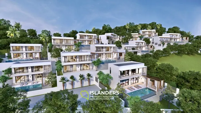 Modern 2-bdrm poo villa with sea views and spectacular sunsets (Nathon)