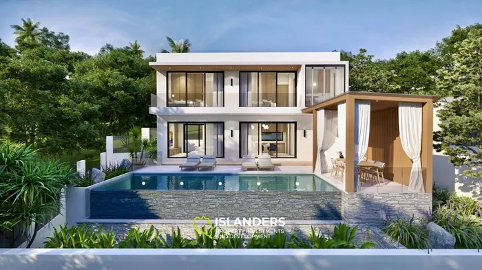 Modern 2-bdrm poo villa with sea views and spectacular sunsets (Nathon)