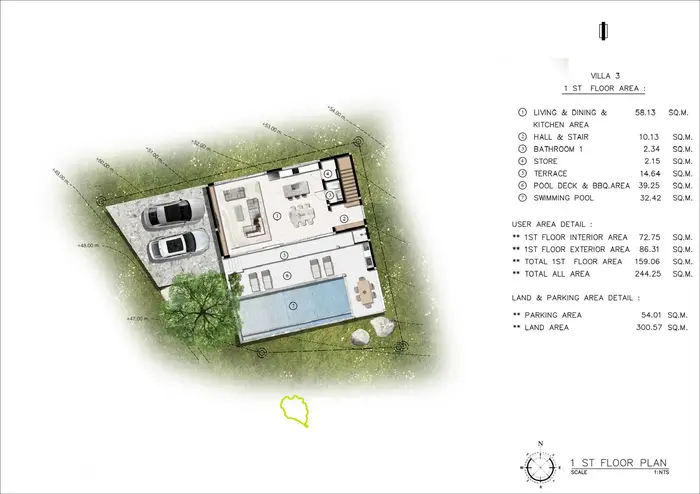 Modern 2-bdrm poo villa with sea views and spectacular sunsets (Nathon)