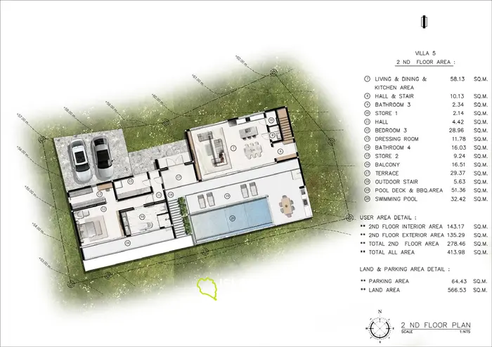 4-bdrm pool villa with sea view in a picturesque area (Nathon)