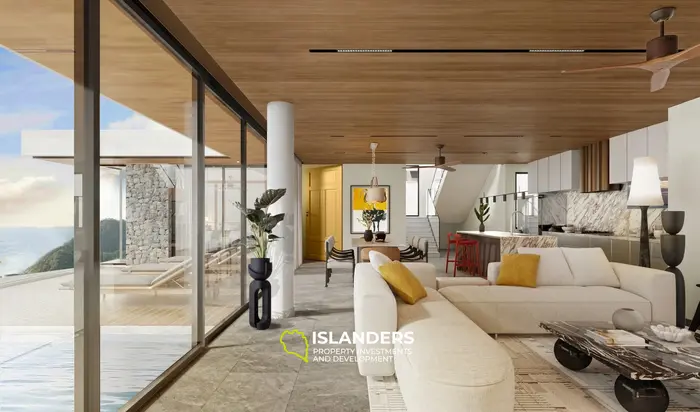 3-bdrm pool villa with open panoramic sea views (Bophut)