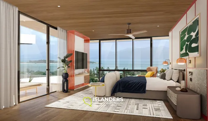 3-bdrm pool villa with open panoramic sea views (Bophut)