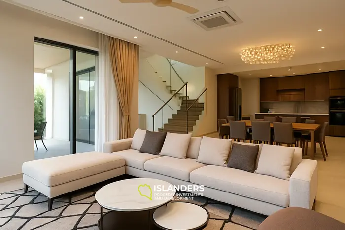 Venta de hermosa nueva villa de 3 pisos con piscina, calle 7m5, área urbana Nam Viet A, 182m2 - 4 dormitorios