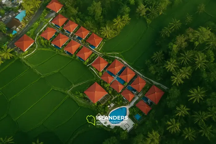 VILLA NYAMAN DAN ASRI AVEC VUE SUR RIZIÈRES ET MONTAGNES À UBUD, BALI