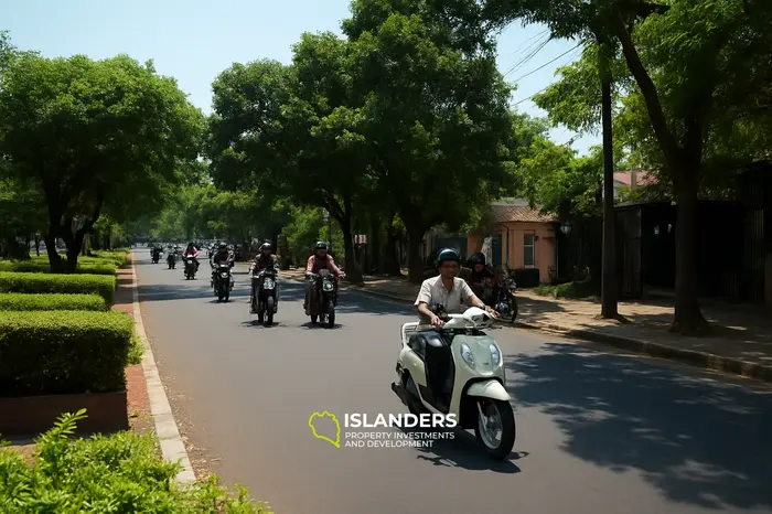 Maison sur le bord de la route Sriwijaya