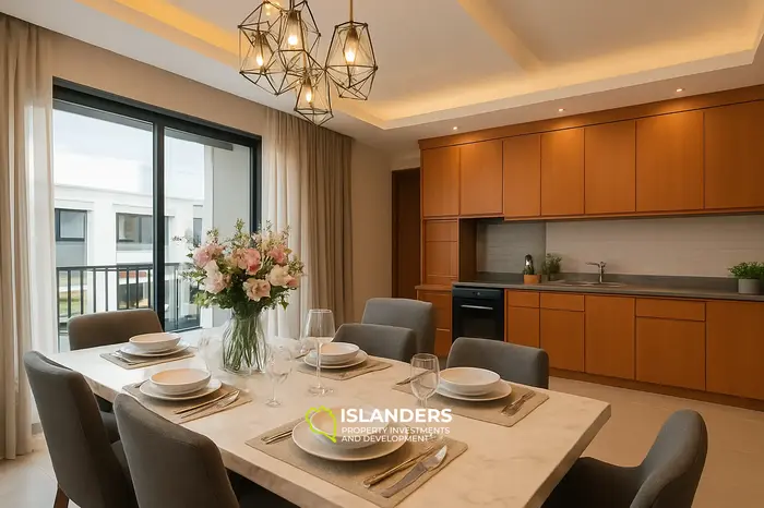 บ้านสามห้องนอนพร้อมเฟอร์นิเจอร์และการตกแต่งคุณภาพ