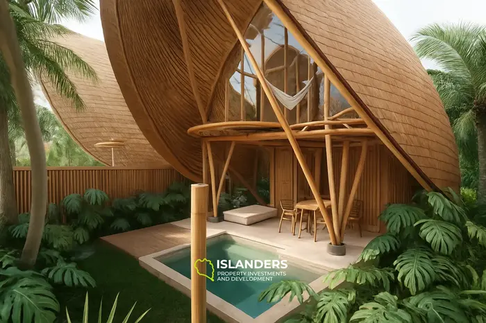 Villas de luxe en bambou à Kuta Lombok à vendre
