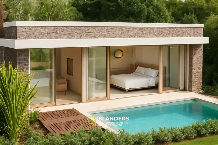 Проект виллы Ломбок, представляющий виллу с 2 спальнями в Мави.