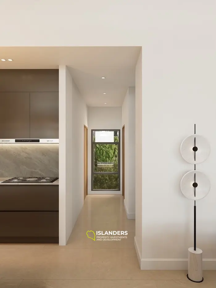 Villa de una planta con 3 habitaciones, piscina de agua salada y vista a la montaña (Bophut)