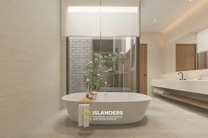 Villa de una planta con 3 habitaciones, piscina de agua salada y vista a la montaña (Bophut)