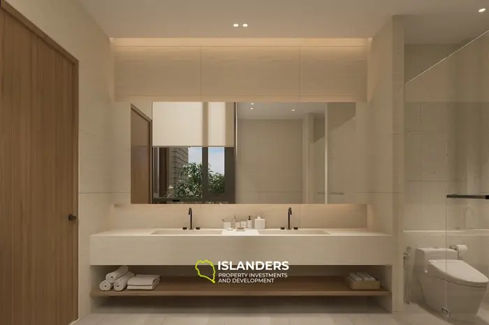 Villa de una planta con 3 habitaciones, piscina de agua salada y vista a la montaña (Bophut)