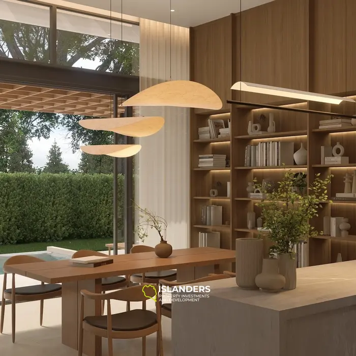 Villa de una planta con 3 habitaciones, piscina de agua salada y vista a la montaña (Bophut)