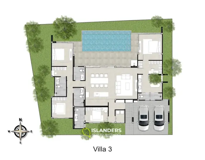 Villa de 4 habitaciones con piscina y vistas a la montaña y al valle verde (Bophut)