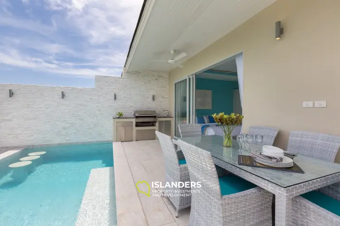 3-bdrm pool villa with sea view, large storage and laundry (Bophut)