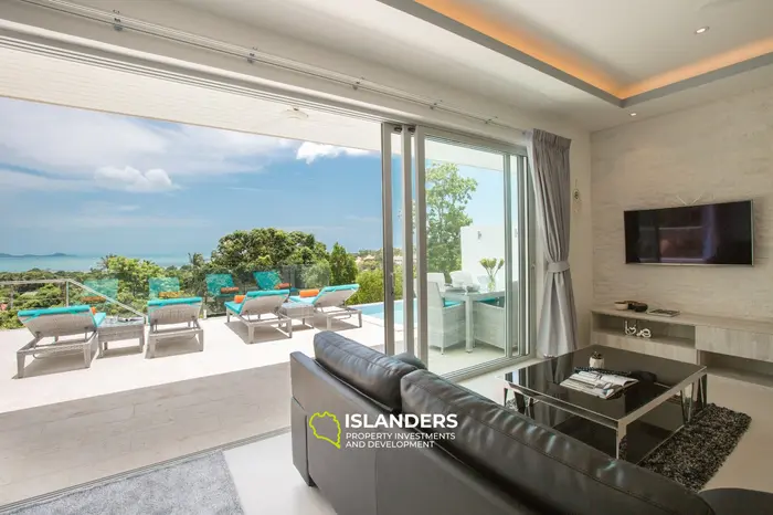 3-bdrm pool villa with sea view, large storage and laundry (Bophut)