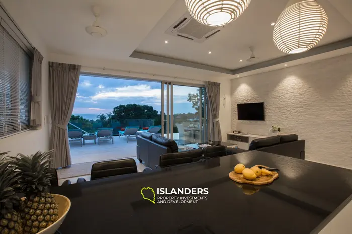 3-bdrm pool villa with sea view, large storage and laundry (Bophut)