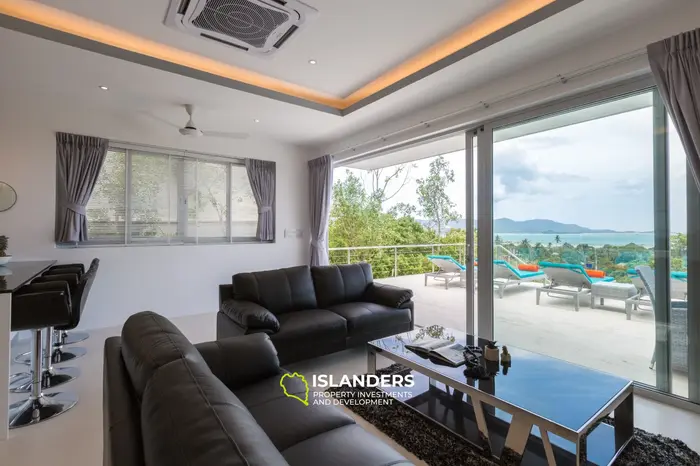 3-bdrm pool villa with sea view, large storage and laundry (Bophut)