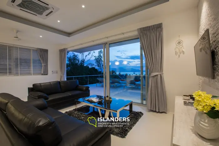 3-bdrm pool villa with sea view, large storage and laundry (Bophut)