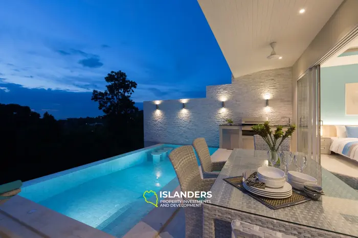 3-bdrm pool villa with sea view, large storage and laundry (Bophut)