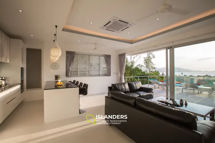 3-bdrm pool villa with sea view, large storage and laundry (Bophut)