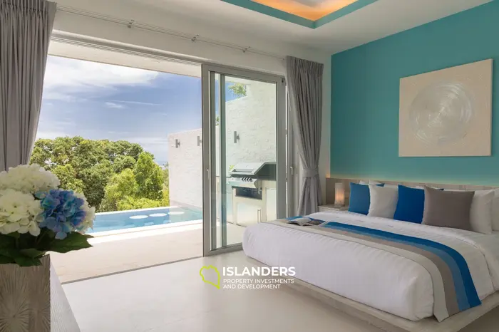 3-bdrm pool villa with sea view, large storage and laundry (Bophut)