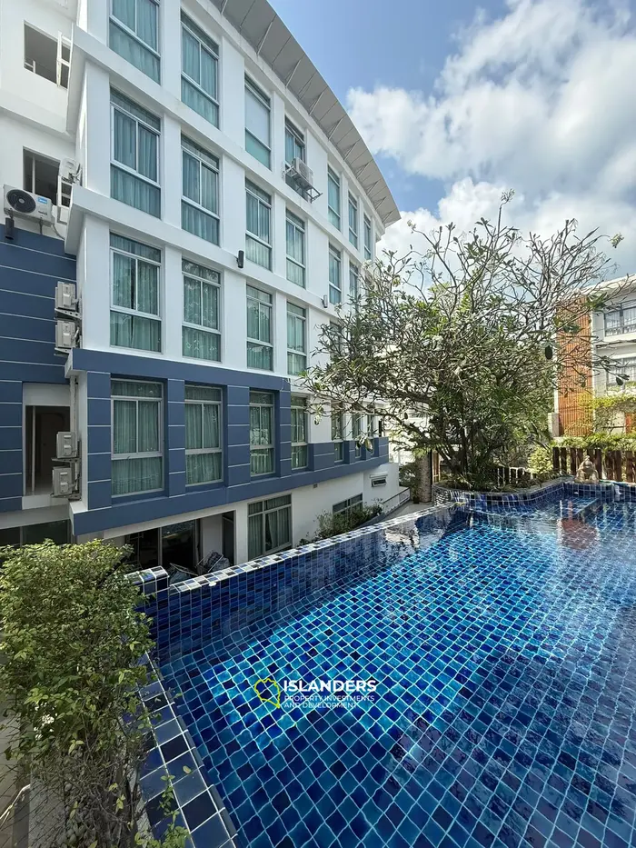 One-bdrm apartment in a complex with a shared pool in a central location (Bophut)
