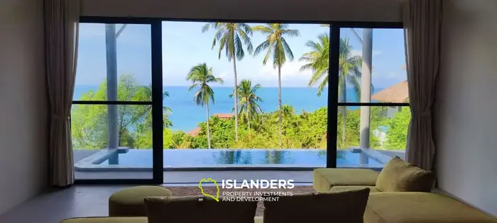 3-br new seaview villa, sunset side, Haad Yao Hills for rent