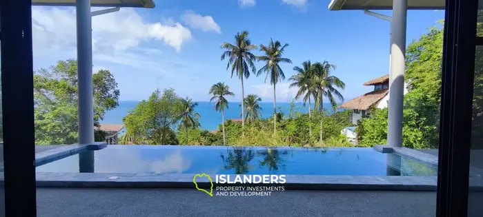 3-br new seaview villa, sunset side, Haad Yao Hills for rent