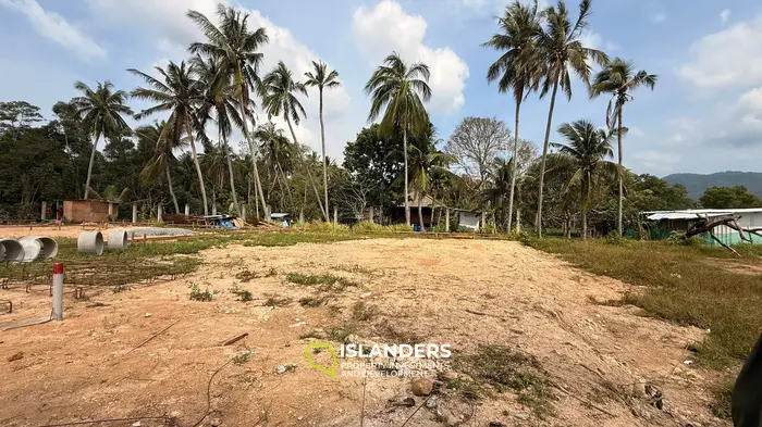 Small plot ready for construction