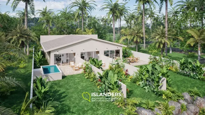 2-bedroom villa in a green area 200 meters from the beach (Maenam)