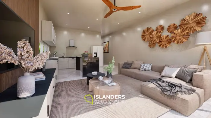 Cozy 2-bdrm villa with river and garden views, 200 meters from the beach (Maenam)