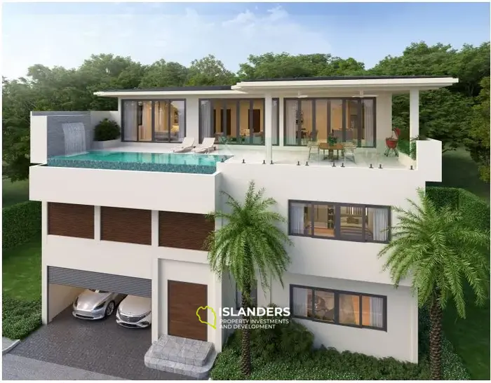 Modern 3-bdrm villa with pool, gym and elevator (Bangrak)