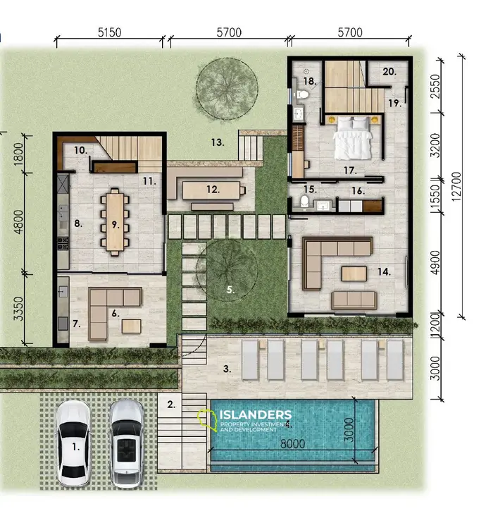 5-bdrm pool villa with panoramic sea and mountain views (Bophut)