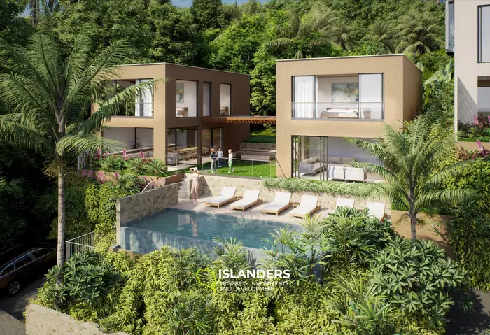 5-bdrm pool villa with panoramic sea and mountain views (Bophut)