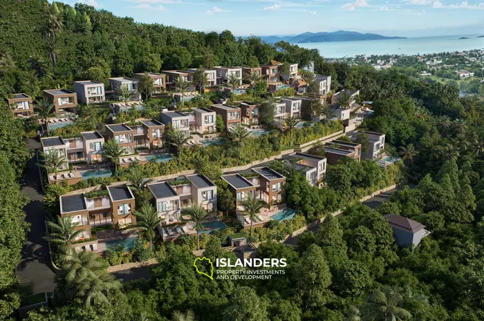 5-bdrm pool villa with panoramic sea and mountain views (Bophut)