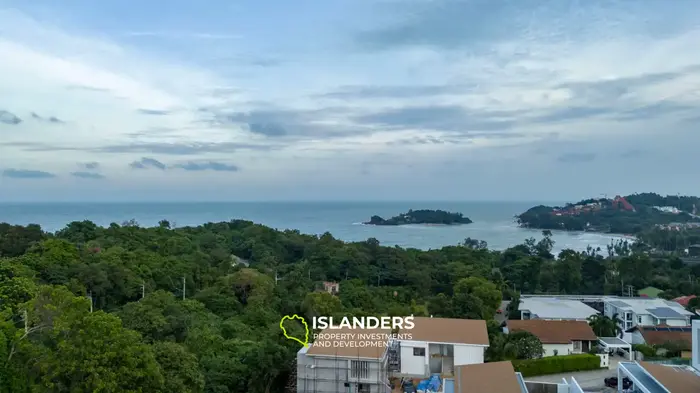 Panoramic 4-bdrm pool villa within walking distance to the beach (Choеng Mon)