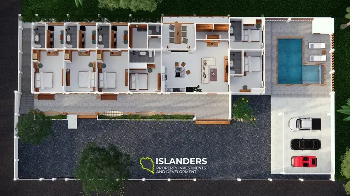 6-bdrm pool villa on a spacious plot with a large garden (Lamai)