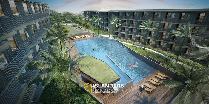 1 bdrm condominium in a complex with a shared pool in the central part of the island (Bophut)