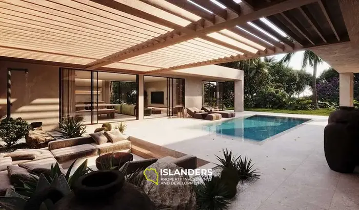 Single-story 3-bdrm pool villa with sun terrace (Chaweng)