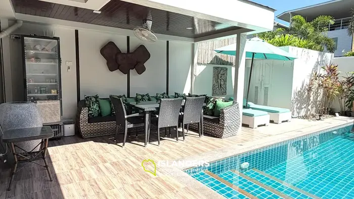 Duplex 3-bdrm pool villa surrounded by tropical nature (Maenam)