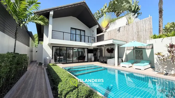 Duplex 3-bdrm pool villa surrounded by tropical nature (Maenam)
