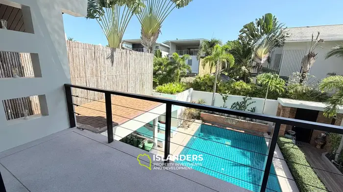 Duplex 3-bdrm pool villa surrounded by tropical nature (Maenam)