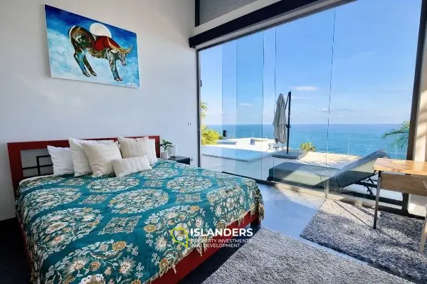Luxury 4-bdrm pool villa with sea views on a hillside (Chaweng)