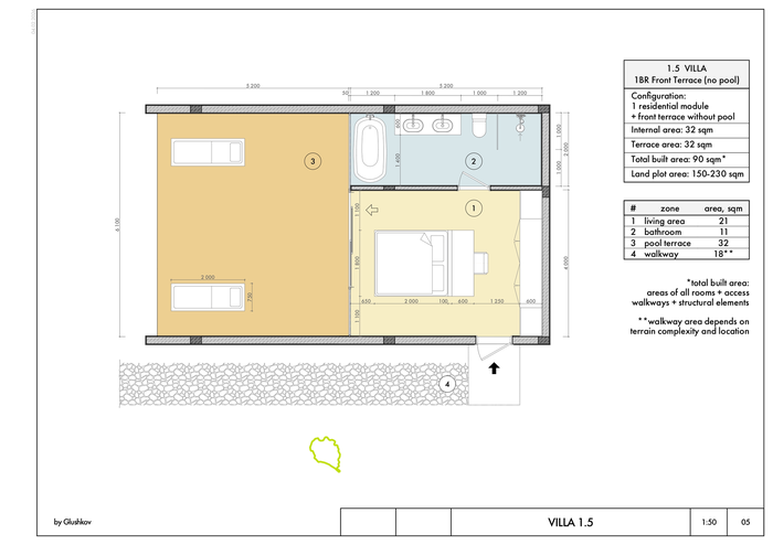 Contemporary 1BR Villa with Front Terrace in Haad Salad